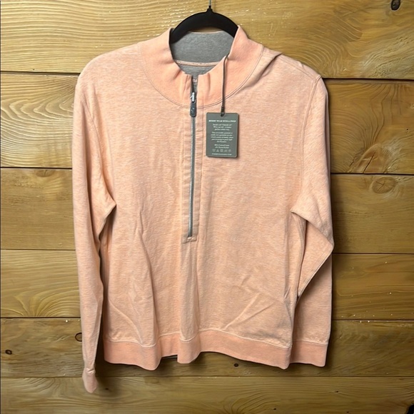 Tommy Bahama 1/4 Zip Pullover Sweater‎ REVERSIBLE Flipside Mens Lg lightweight - Picture 1 of 10